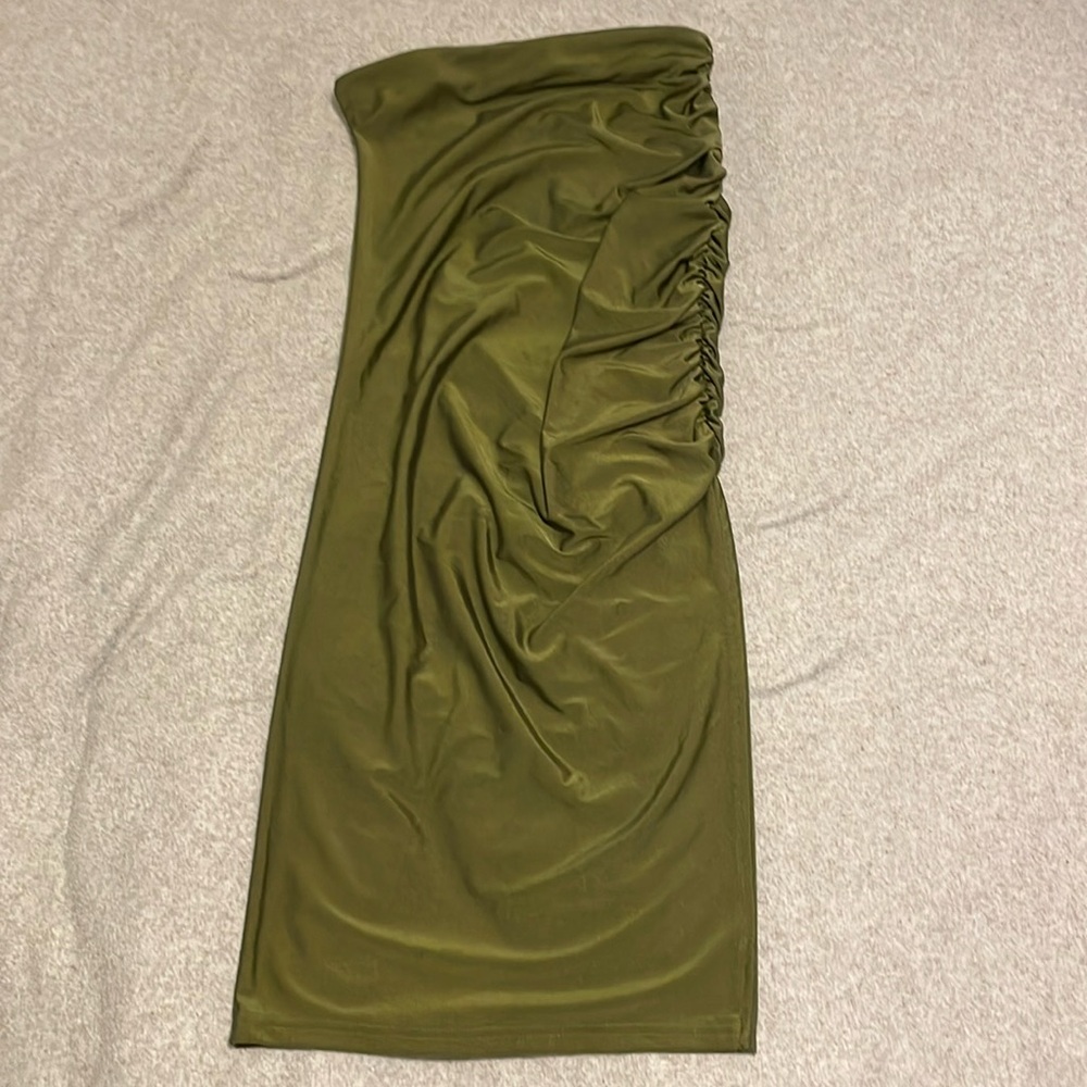 Green long skirt